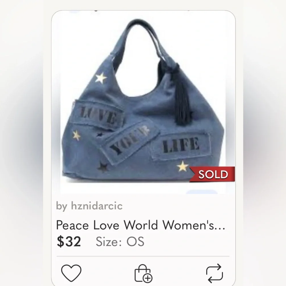 🌞 Blue denim zip up distressed hobo bag large spacious floral lined inside